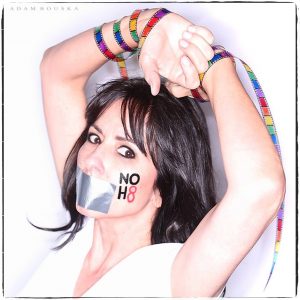 Bader in the NOH8 campaign 